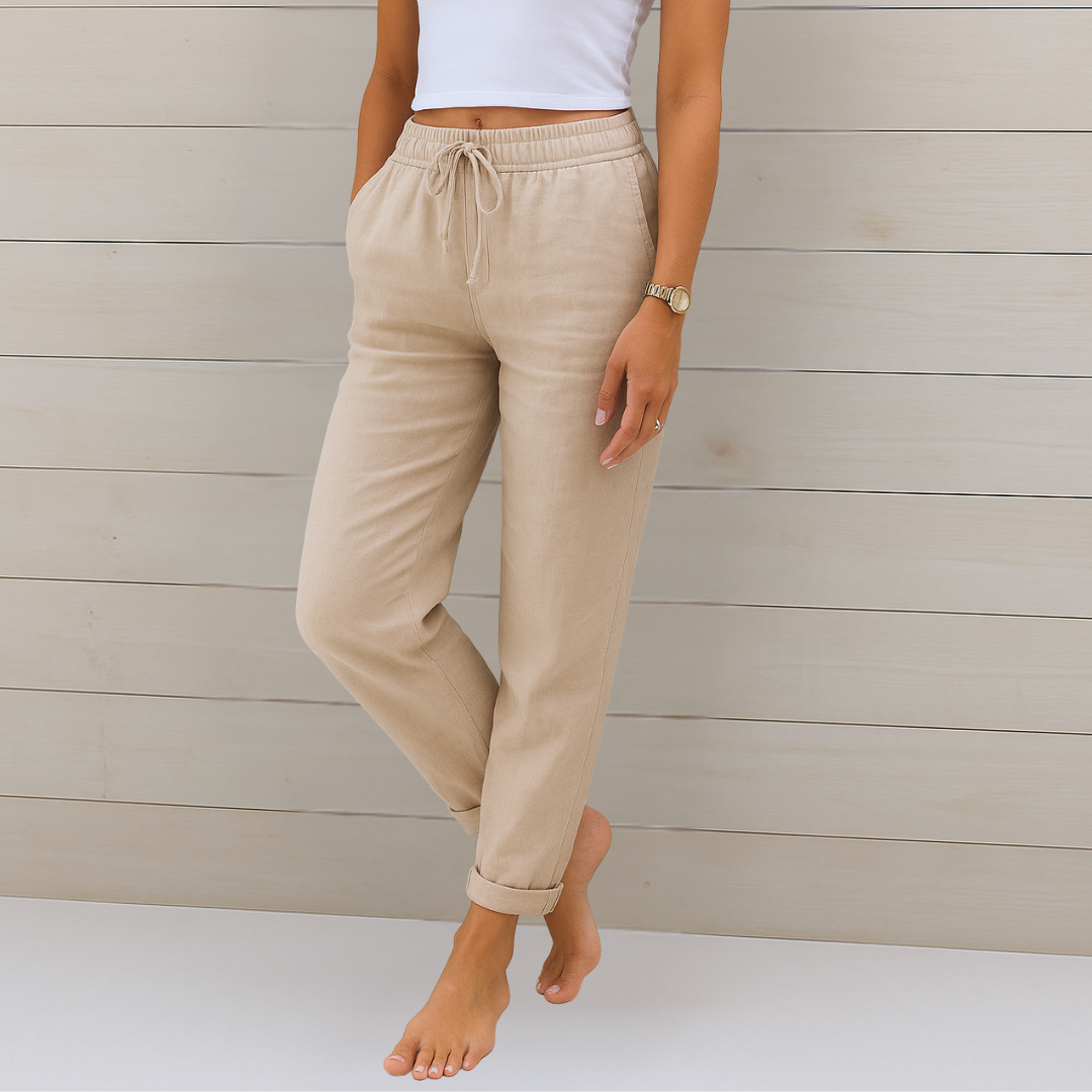 Breezy | Pantalones de Lino Premium con Stretch