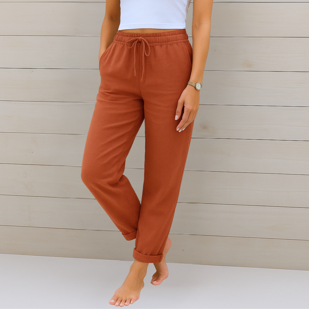 Breezy | Pantalones de Lino Premium con Stretch