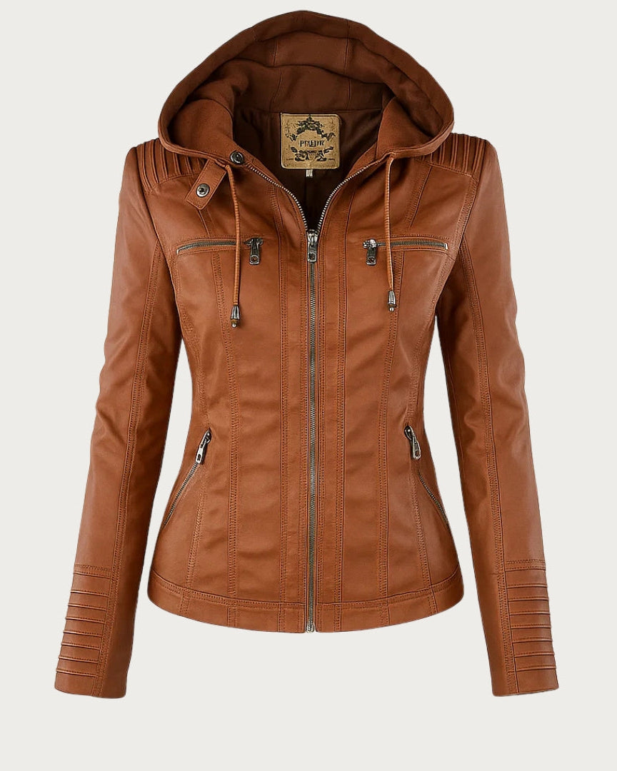 MÓNICA | Chaqueta de cuero otoñal