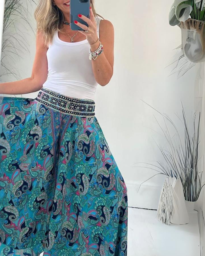 VIBRA | Pantalón boho estampado