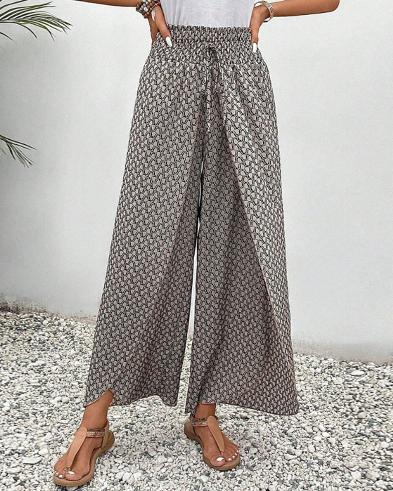 Fiorella | Pantalones Impresos con Volantes