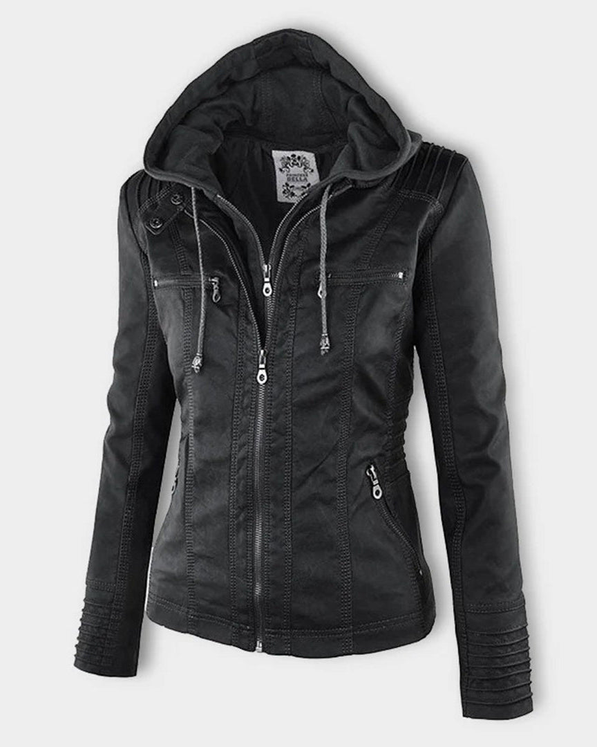 MÓNICA | Chaqueta de cuero otoñal