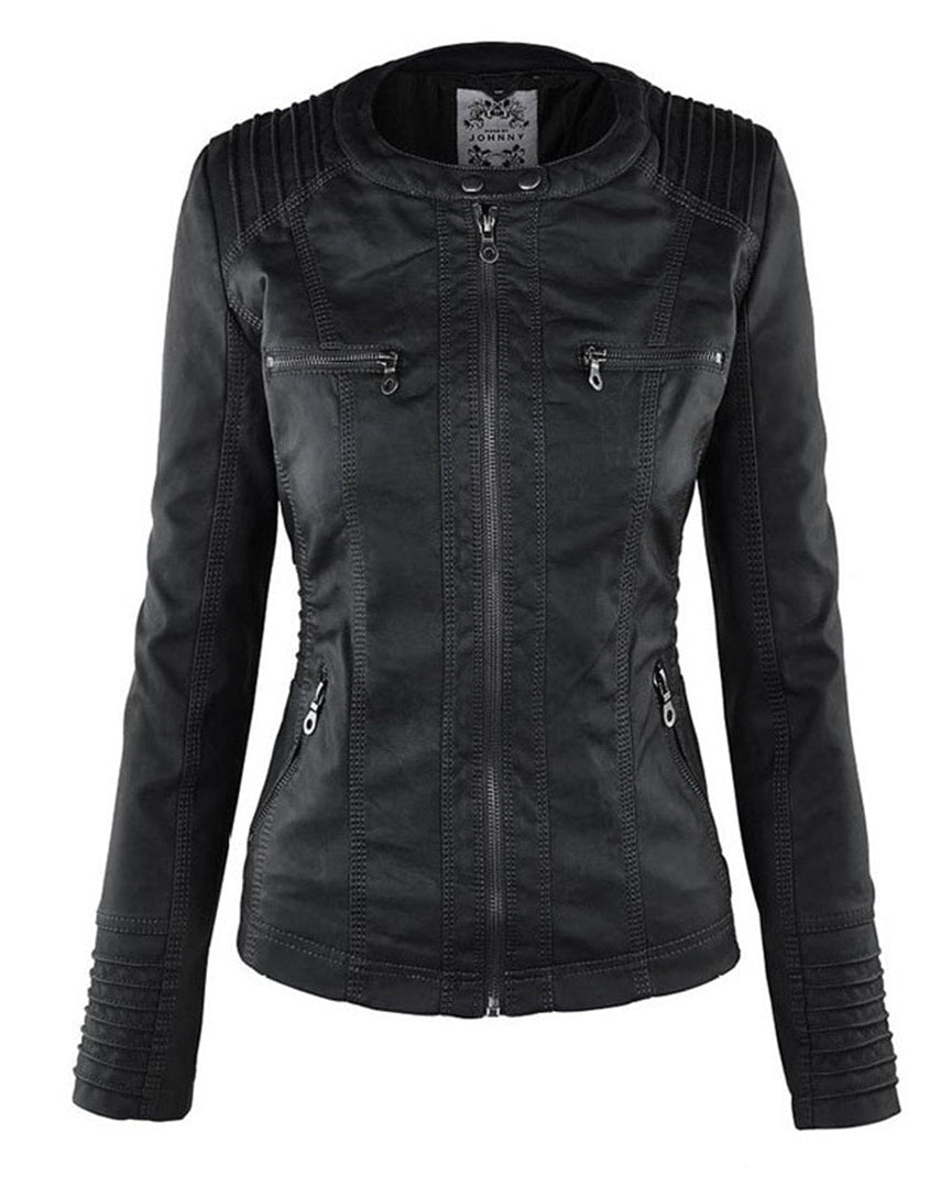 MÓNICA | Chaqueta de cuero otoñal