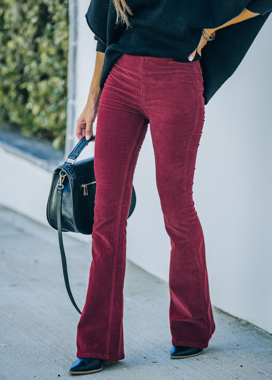 CHLOE | Pantalones acampanados de pana