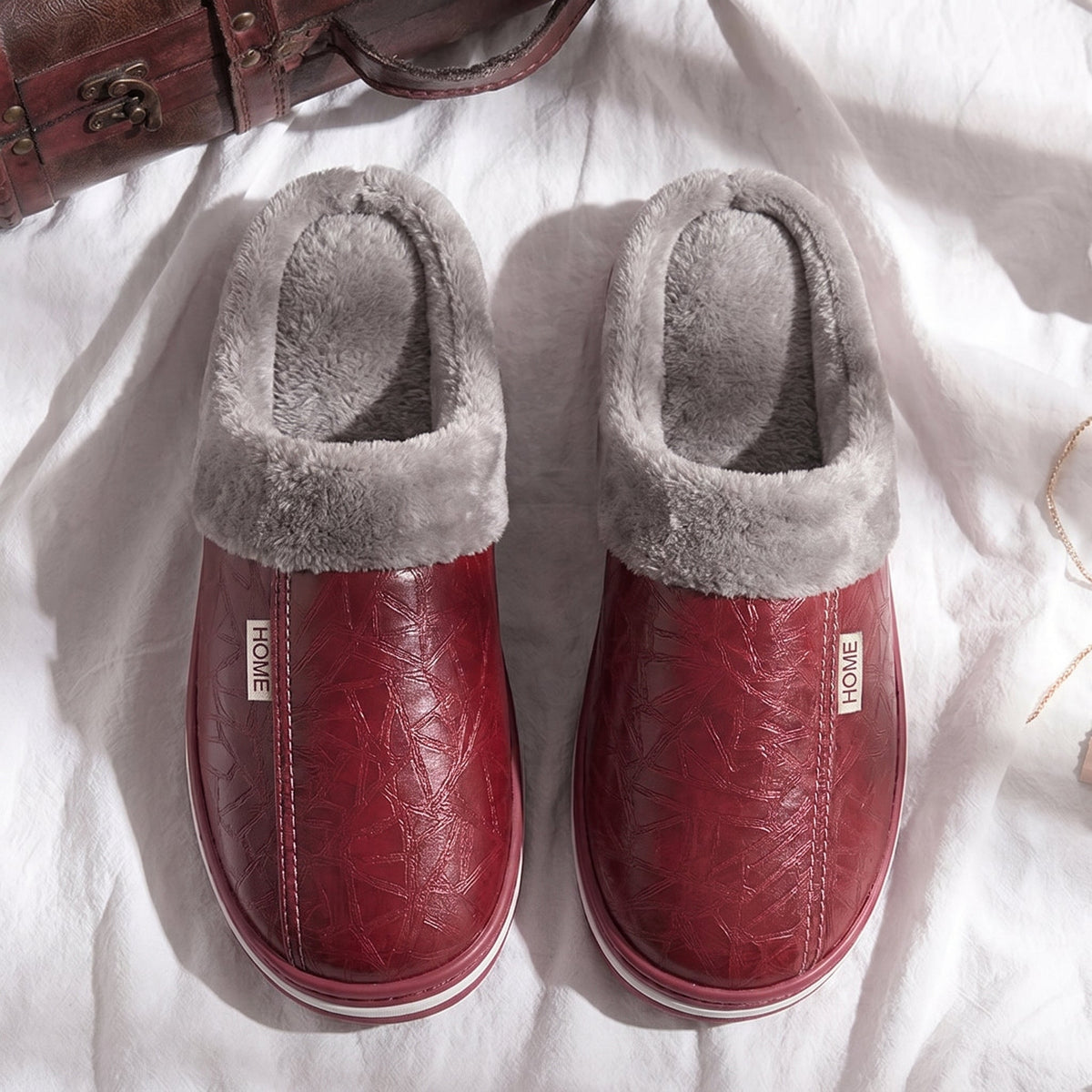 Zapatillas de casa térmicas y acolchadas para mujer