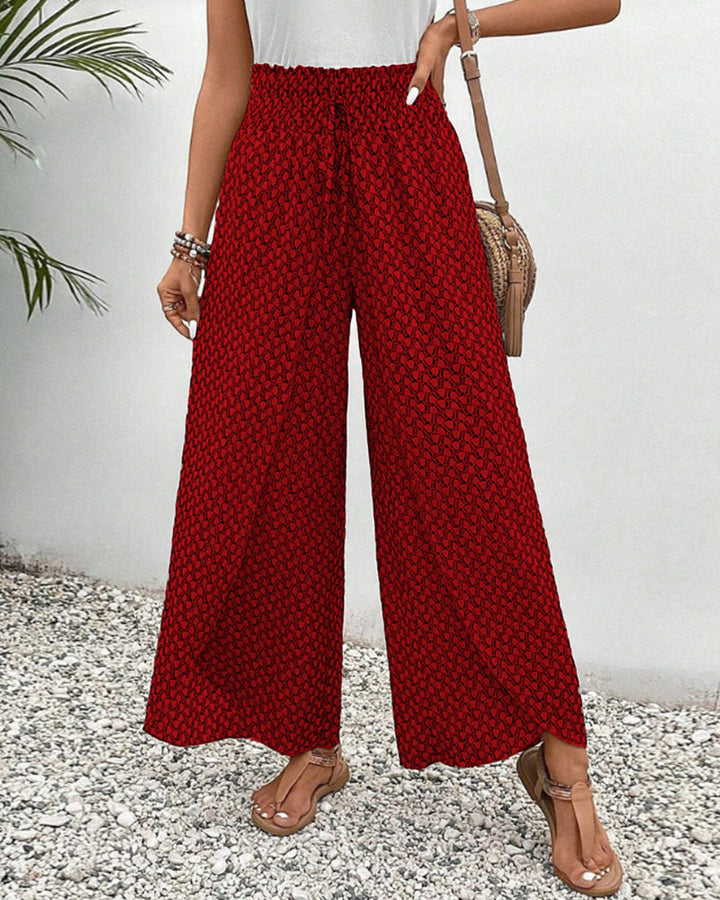 Fiorella | Pantalones Impresos con Volantes