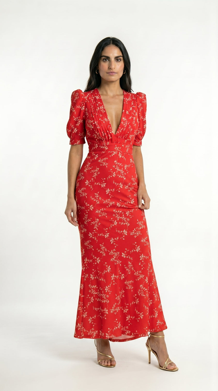 Amaia | Vestido con diseño floral y cuello en V