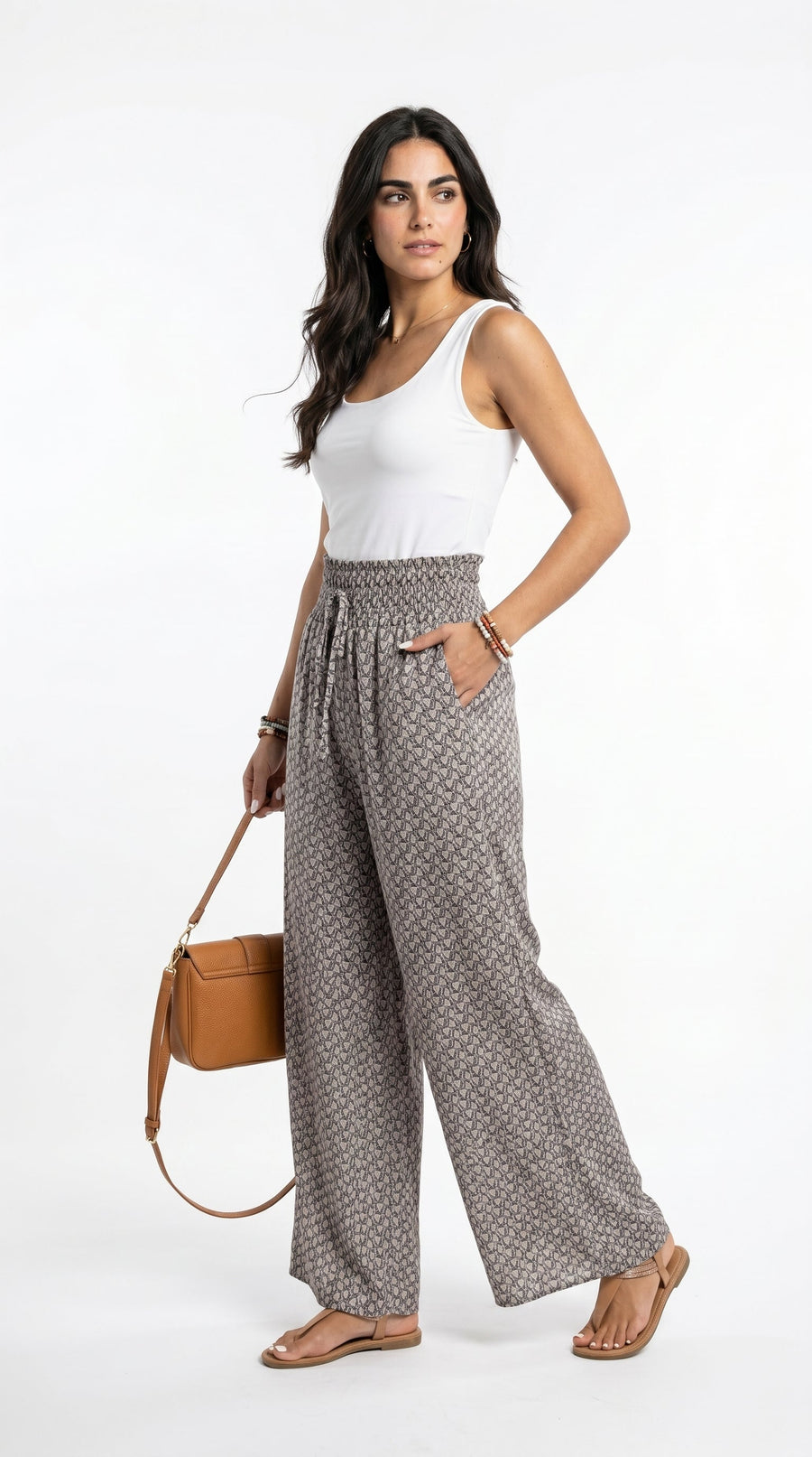 Fiorella | Pantalones Impresos con Volantes