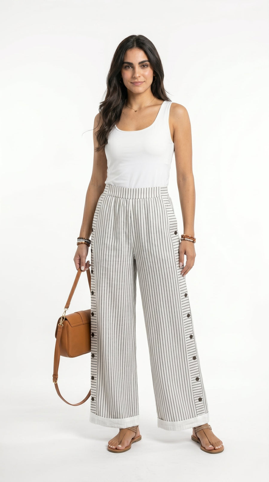 Riviera | Pantalones de Botón Rayados