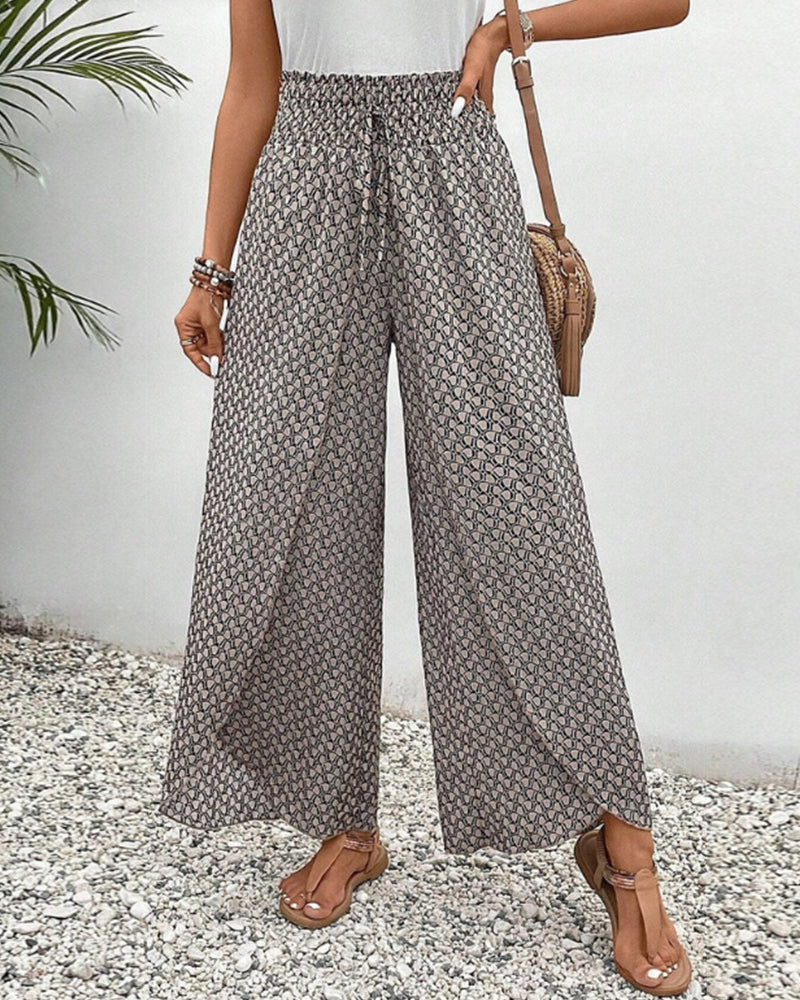 Fiorella | Pantalones Impresos con Volantes