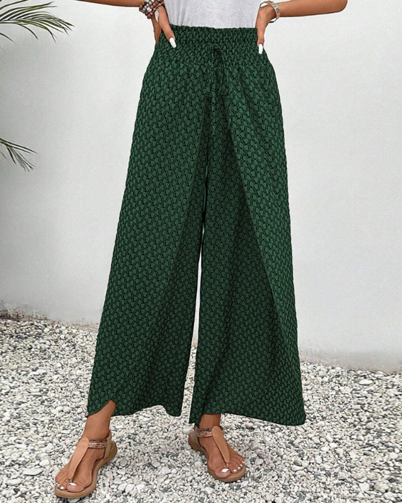 Fiorella | Pantalones Impresos con Volantes