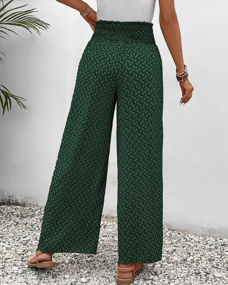 Fiorella | Pantalones Impresos con Volantes