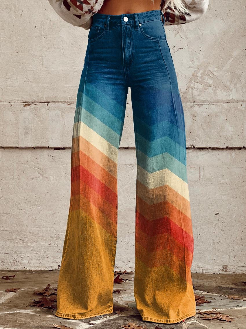Margaux | Pantalón elegante retro con diseño zigzag