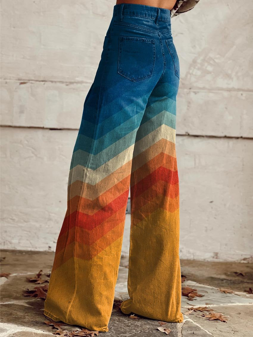 Margaux | Pantalón elegante retro con diseño zigzag