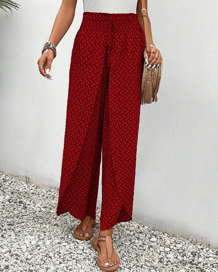 Fiorella | Pantalones Impresos con Volantes