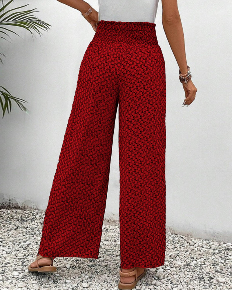 Fiorella | Pantalones Impresos con Volantes